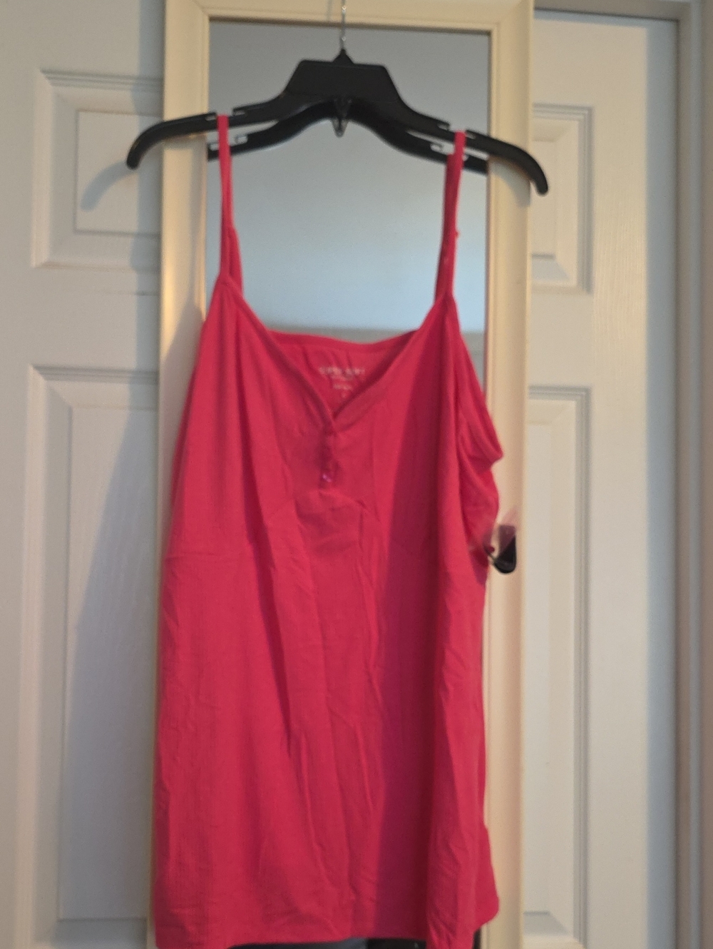 torrid Hot Pink Spaghetti Strap Cami with Button Placket